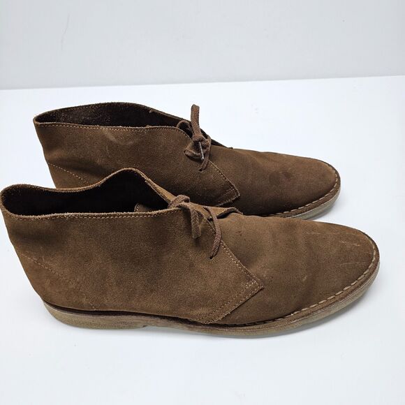 J. Crew Men's CALVERT Brown Suede Chukka Boots 14675 US Size 13 Made in Italy - Picture 1 of 11